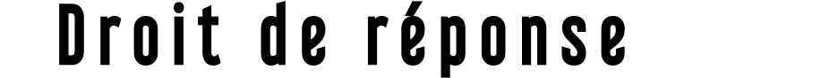 titre : droit de réponse